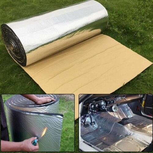 10mm Thick Aluminum Fiber Muffler Cotton Car Auto Fender Heat Sound Deadener Insulation Mat