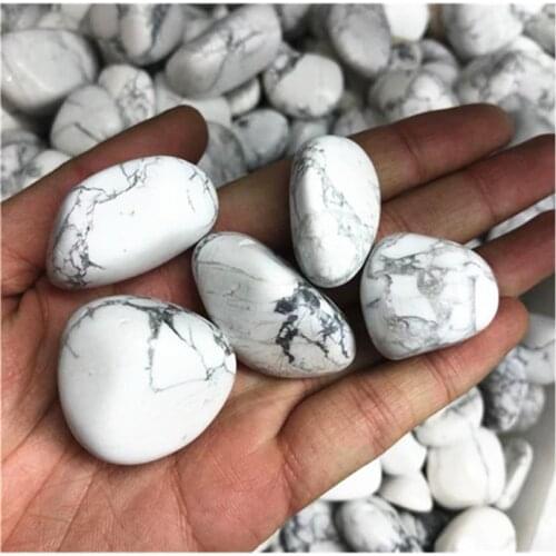 Howlite Tumbled Stones Crystals Healing Natural Polished Gemstone For Decoration