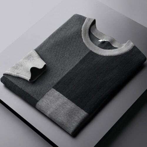 Classic Autumn Winter Male Sweaters Luxury Geometric Jacquard Round Collar Mens Sweaters Fashion Fit Man Sweaters 4XL