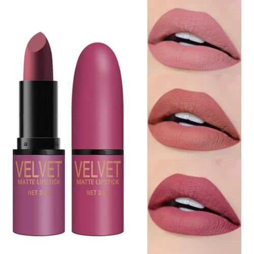 6PC Velvet Matte Lipstick Set Texture Waterproof Long Lasting Sweat-proof Rich Color Lip Tint Beauty Women Makeup Cosmetic TSLM1