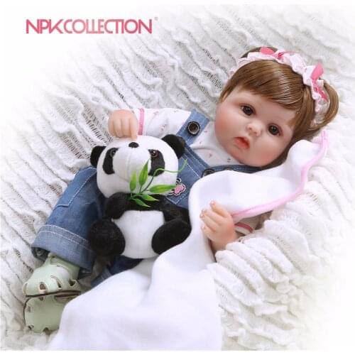 NPKCOLLECTION Silicone Reborn Baby Dolls Baby Realistic Alive Boneca Bebe Lifelike Real Girl Doll Reborn Birthday Christmas