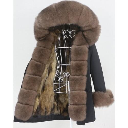 OFTBUY 2020 Long Waterproof Parka Winter Jacket Women Real Fur Coat Hood Natural Raccoon Fox Fur Outerwear Streetwear Detachable