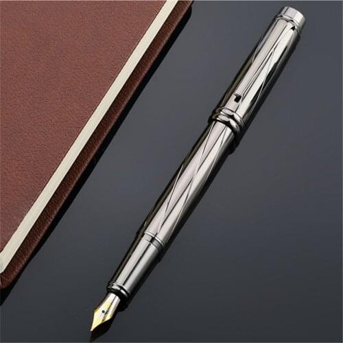 Luxury quality Gray Line Business office Fountain pen New School student office supplies gift pen