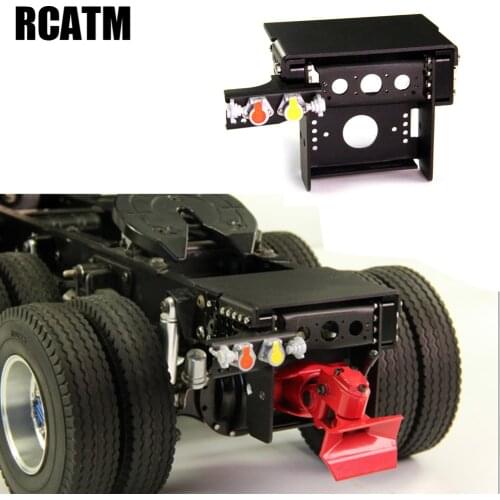 RC Truck Metal Heavy Rear Beam Trailer Hook Bracket Light Stand For 1/14 Tamiya RC Truck Benz 3363 Man Scania 620 Accessories