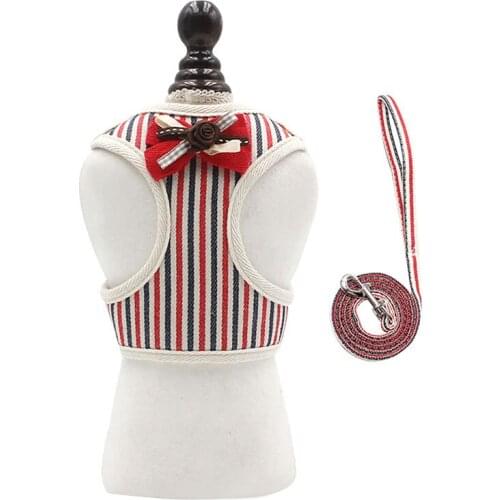 Pet Adjustable Harness Breathable Mesh Vest Chest Strap Puppy Collar Walking Lead Leash For Small Medium Dog Cat Training