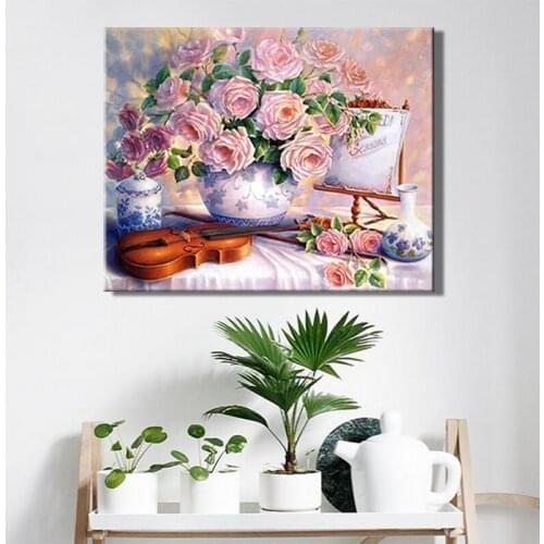 Paint by number art painting by numbers flower Be riotous with colour beautiful Artwork Handmade Personalized Customization