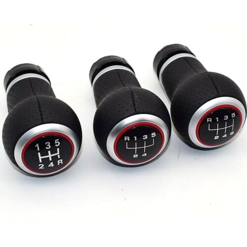 5/6 Speed Manual Car Gear Shift Knob Lever Stick Pen Handle For Audi A4 S4 B8 8K A5 8T Q5 8R S Line 2007-2015 Red Ring 12mm