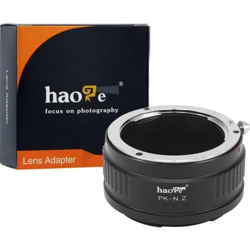 Haoge Manual Lens Mount Adapter for Pentax K PK Lens to Nikon Z Mount Camera Such as Z6 Z7 Z50