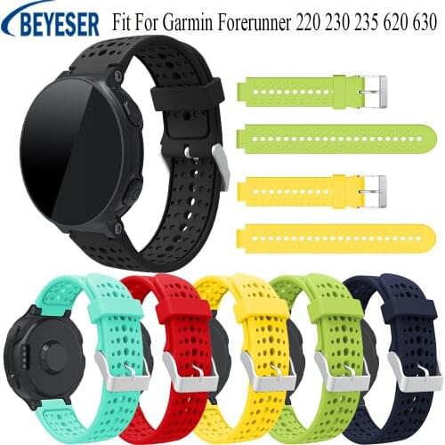 Silicone sport wristband For Garmin Forerunner 220 /230 /235 /620 /630 Replacement fashion bracelet watch band strap Accessories