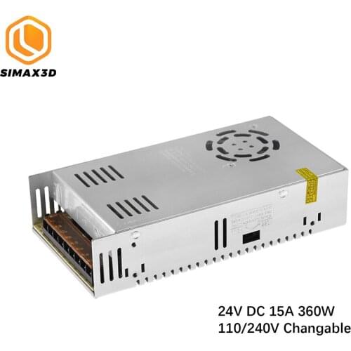 SIMAX3D 3D printer power supply DC 24V 360W 15A Regulated Switching Mode Power Supply for ender3 hotend 3D Printer kit CR-10 Pro
