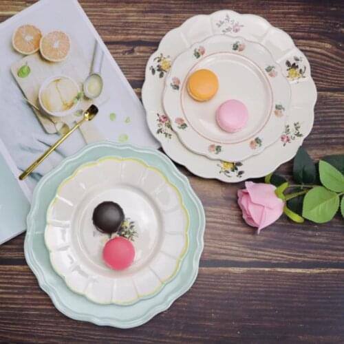 Cute Salad Plate Dinner Dish Cartoon Pattern Steak Plates Home Hotel Ceramic Food Dishes Tray Pasta Restaurant Dish