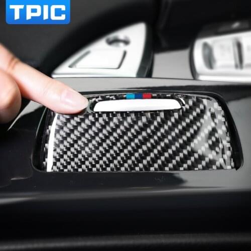TPIC car accessories interior moulding for bmw f10 Carbon Fiber ashtray Trim cover Storage Cigarette Holder decals auto stickers