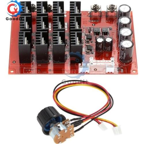 PWM DC Motor Speed Controller Switch 60A Current Voltage Regulator DC 10-50V PWM High Power Drive Module 12V 24V 48V 3000W