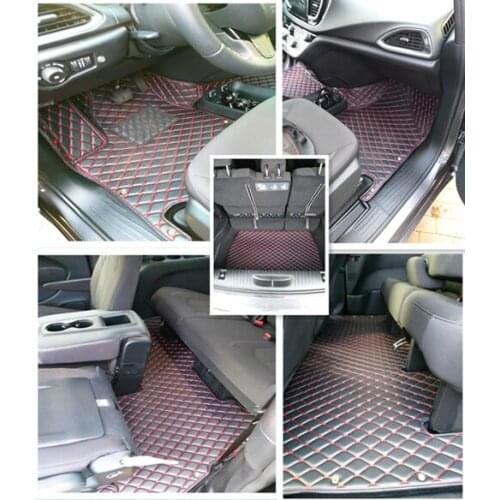 High quality! Custom special car floor mats + trunk mat for Chrysler Pacifica 7 8 seats 2020-2017 waterproof durable car carpets