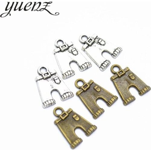 YuenZ 15pcs Antique Silver color pants Charms Pendants for Bracelet Necklace DIY Jewelry Making Finding Accessories 18*14mm N138