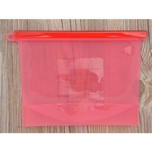 100pcs/lot 1500ML Home Food Grade Slide Lock Fresh Freezer Bag Kitchen Reusable Multifunctional Silicone Storage Bag