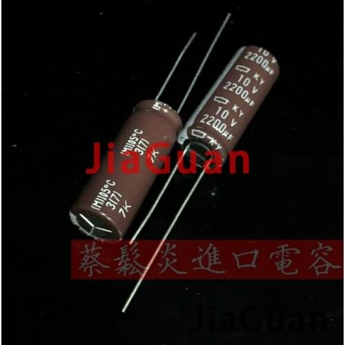 20pcs NEW CHEMI-CON NIPPON KY 10V2200UF 10x28MM electrolytic Capacitor 2200UF 10V NCC ky 10v 2200uf