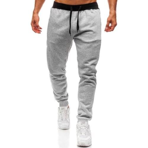 2021 Spring and Autumn New Trend Men and Women with The Same Paragraph Slimming Sports Casual Pants Solid Color