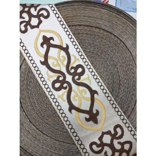 5yards/lot wide 9cm Woven Jacquard Ribbon classical design clothing accessory LS-417