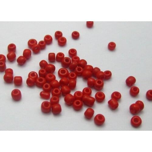 5000 Opaque Glass Seed Beads 2mm (10/0) Red + Storage Box