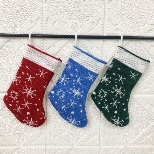 6pcs New 2021 Gifts Bag Christmas Stocking Noel Christmas Decorations for Home Navidad Socks Xmas Tree Decoration Natal Decor