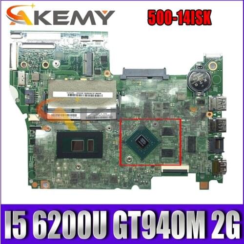 Akemy 448.06701.0011 For Lenovo FLEX3-1480 YOGA 500-14ISK Laptop Motherboard CPU I5 6200U GPU GT940M 2G DDR3 100% Test Work