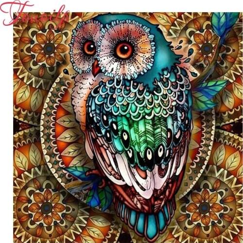 Full 5D DIY Diamond Painting Mandala owl Needlework Embroidery Round&round Rhinestones Cross Stitch Living Room Decoration
