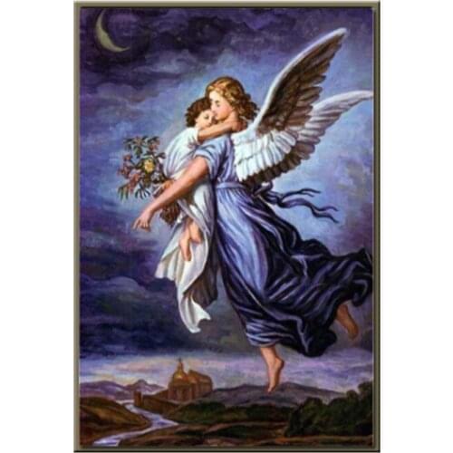 Diamond Embroidery European Oil Painting Angel,Baby Picture Of Diamond Painting Full Square Round Drill Mosaic Cross Stitch