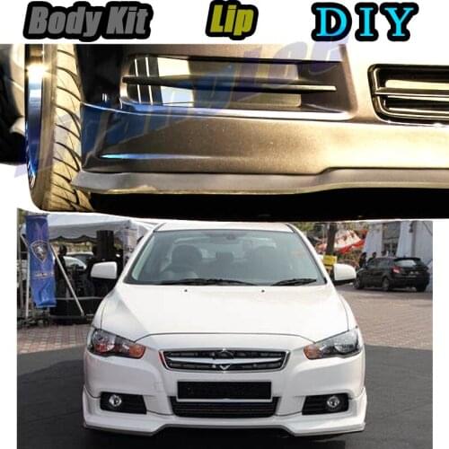 Car Bumper Lip Front Spoiler Skirt Deflector For Proton Inspira 2010~2015 Tune Car Modified Body Kit VIP Hella Flush Lips