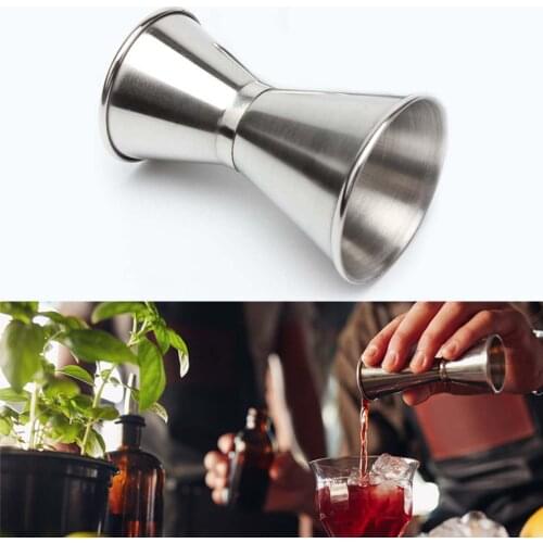 15-30ml/30-50ml stainless steel double bottle wine glass cocktail bartender weighing glass stainless steel tool