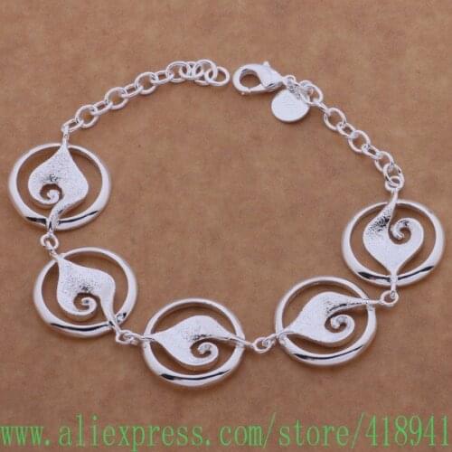 Silver Plated bracelet, Silver Plated fashion jewelry Five whirlpool /eatamsaa bbvajtca AH122