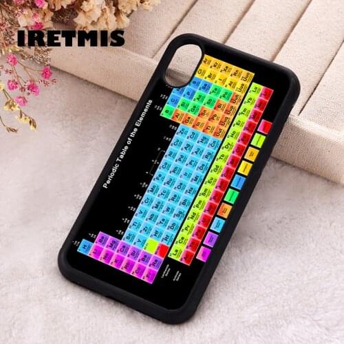 Iretmis 5 5S SE phone cover cases for iphone 6 6S 7 8 Plus X Xs Max XR 11 12 Mini Pro Chemical Chemistry College Periodic Tables