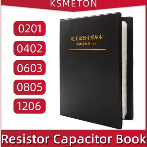 Chip Resistor Capacitor Mixed Book 0201 0402 0603 0805 1206 SMD SMT Assortment Kit Sample Book