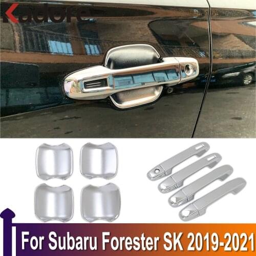 For Subaru Forester SK 2018 2019 2020 ABS Chrome Side Door Handle Cover Trims Decoration Auto Exterior Accessories