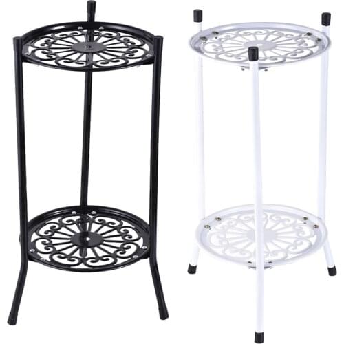 European Simple Style Multi-Tier Wrought Iron Flower Pot Stand Shelf Balcony Living Room Etc Decoration Tools