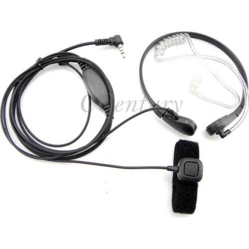XQF Throat Microphone Air Tube Earpiece Headset Finger PTT for YEASU CB Radio Walkie Talkie VERTEX VX-3R VX-5R FT-60R VX-160