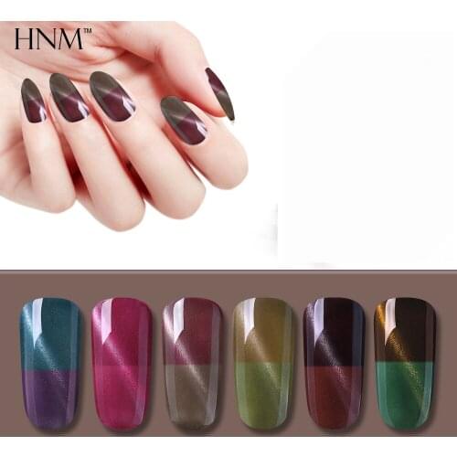 HNM 8ML Cat Eye Thermal Color Change Nail Art Hybrid Lucky Semi Permanent Enamel Nail Shilak Gel ink UV Led Gel Nail Polish