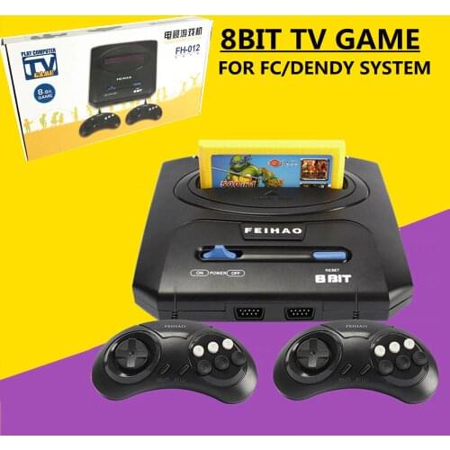 Retro TV Video Game Console For 8bit FC/ Dendy Games with Two Gamepads FEI HAO FC Compact FH-012 support yellow game cartridge