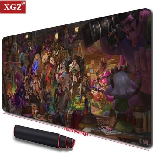 XGZ Cartoon Animation Large Size Gaming Mouse Pad Non-slip Computer Mouse Pad Table Mat Lock Edge Suitable for CSGO LOL DOTA
