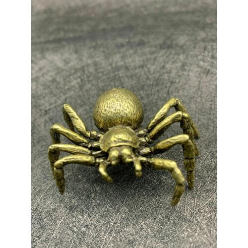 Collection solid brass spider figurines house decoration animal decorations gift