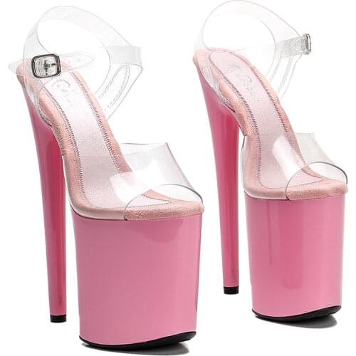 Leecabe New designs Normal Pink 20cm Platform Shoe for pole dancing or model show shoes