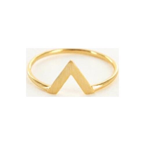 Trendy fashion large "V" ring Alphabetic ring Letters ring Number symbol style ring