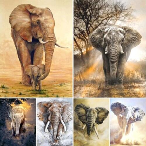 Elephant Counted Cross Stitch 11CT 14CT 18CT 22CT 25CT 28CT Cross Stitch Kits Embroidery Needlework Sets