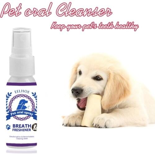 30ml Pet Breath Freshener Cats Dogs Oral Care Dental Spray Pet Teeth Cleaner Oral Healthy Treatment Odor Remove Spray Portable