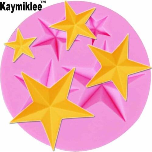 M900 Five Stars Silicone Mold Fondant Mould Cake Decorating Tools Chocolate Gumpaste Mold, Sugarcraft, Cake Decorating Set