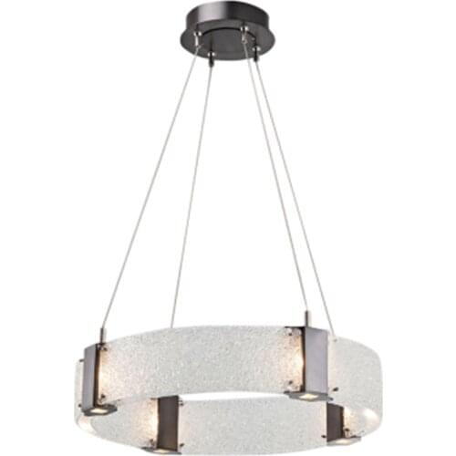 Luminaire suspendu 3 black iron pipe crystal hanging lamp avizeler ventilador de techo hanglampen