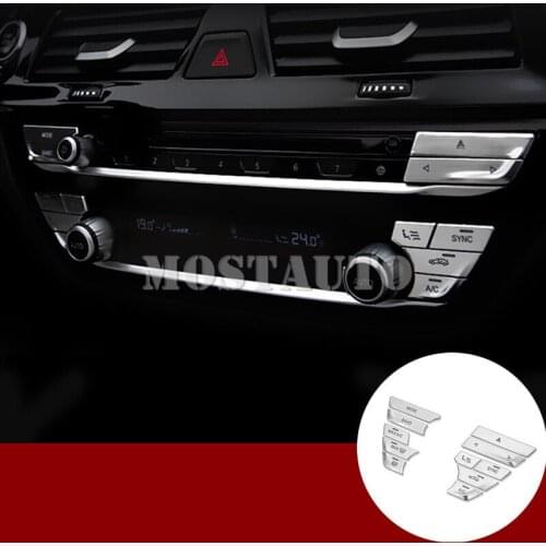 For BMW 5 Series G30 G31 Inner Center Console Control Button Trim Cover 2017-2020 12pcs Car Accessories Interior Car Decor