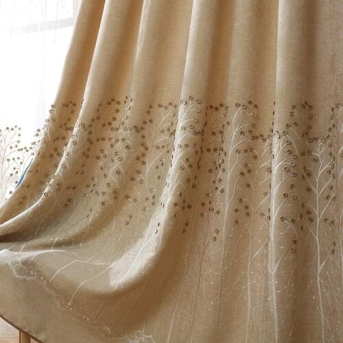 High quality embroidery window shade for Living Room window curtains Bedroom Embroidered Tulle Curtain Hotel modern Home Decor
