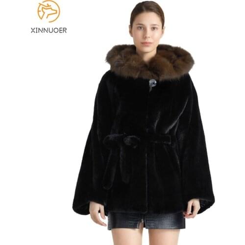 XINNUOER Natural Fur Coats