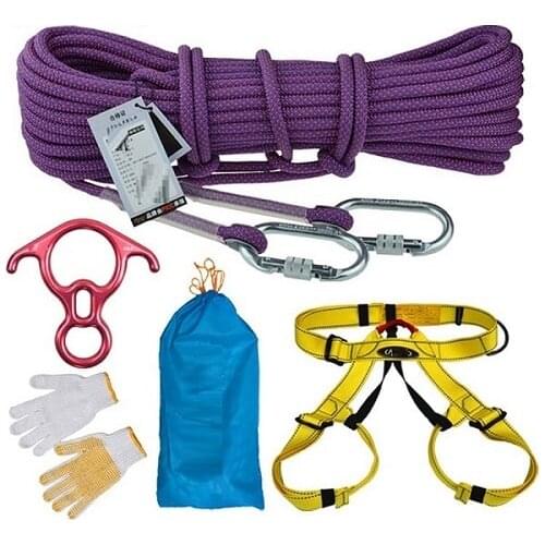 10-20M 2000KG 10.5MM CE standard fast descend rope aerial work safety insurance working sport harness, outdoor wire,chain